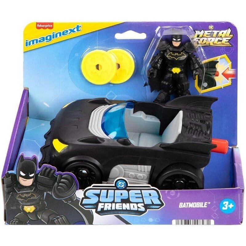 Figura DC Super Friends con coche de juguete y discos lanzadores - 6