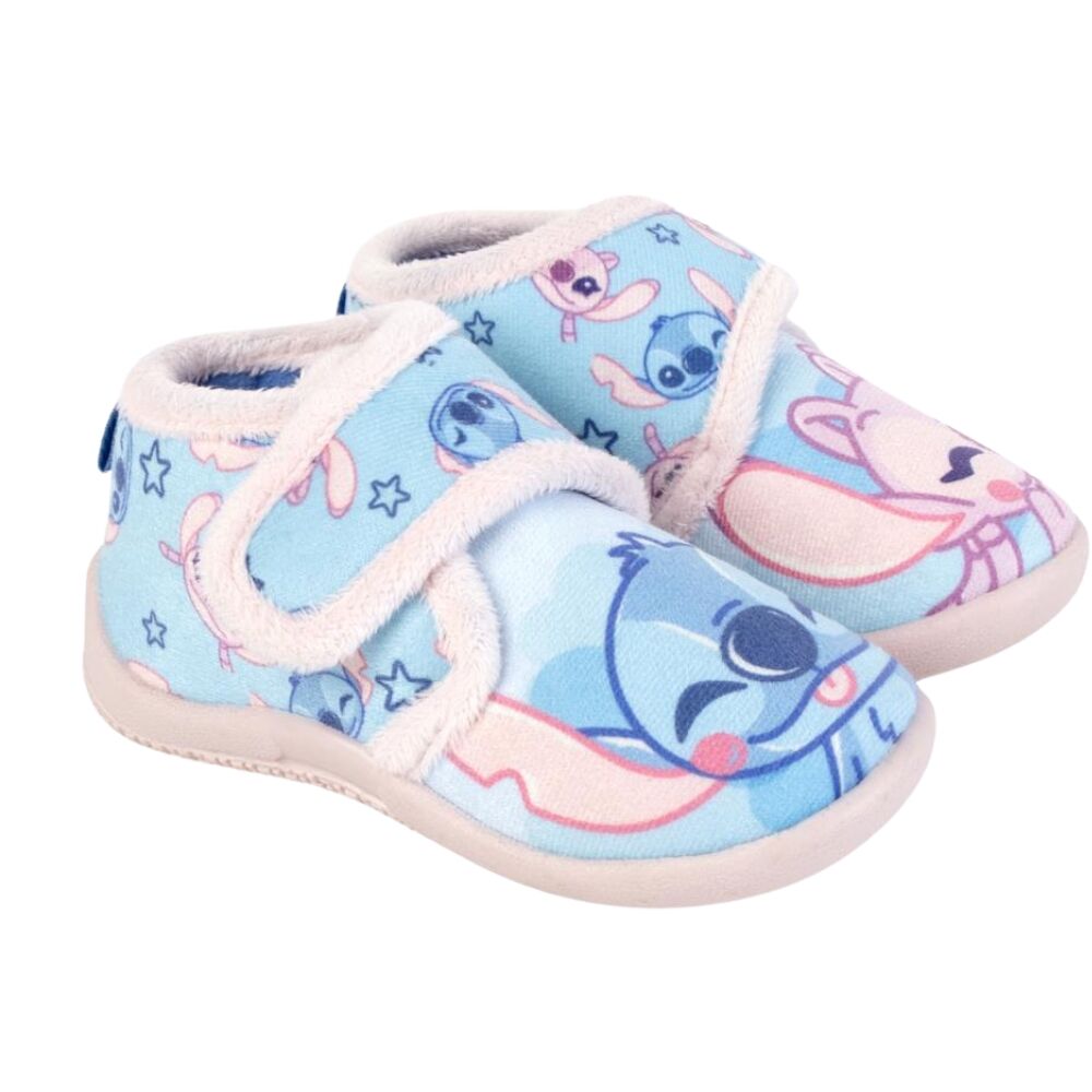 Pantuflas azules de Stitch Disney con estampado