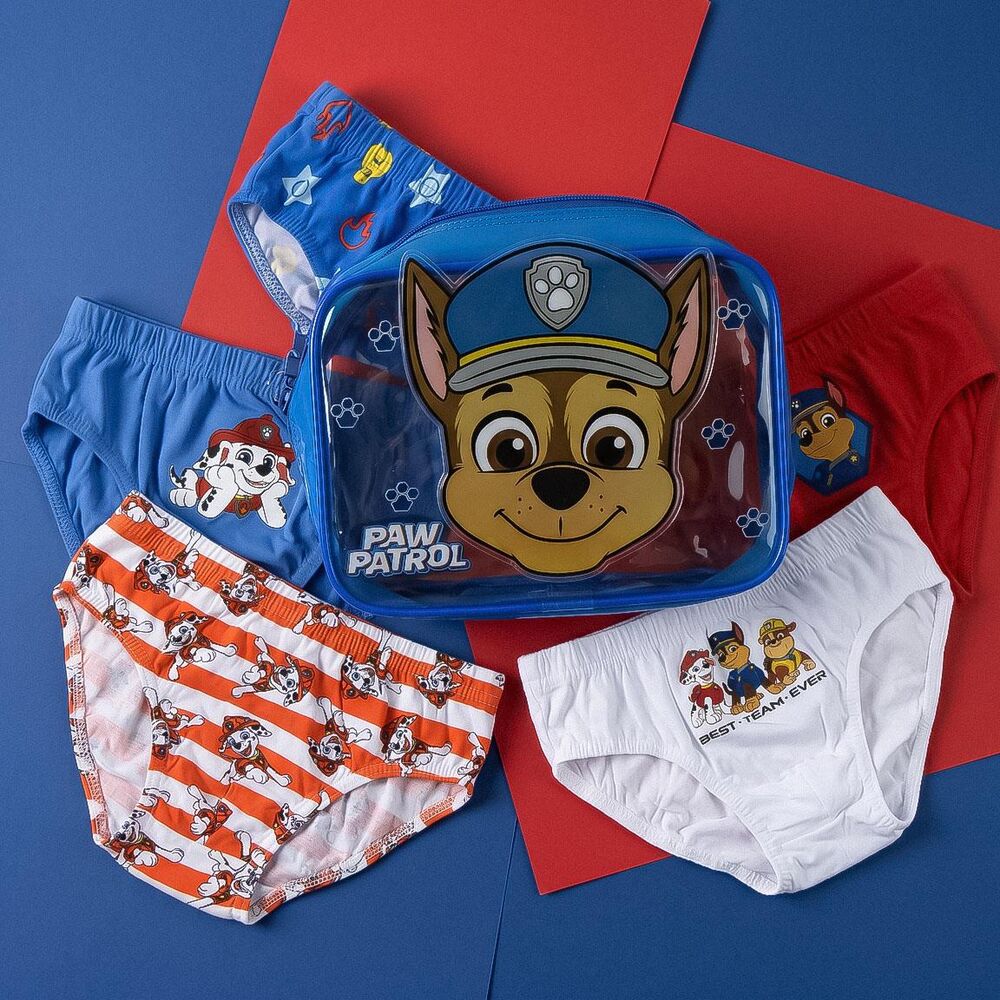 Set de cinco calzoncillos infantiles Paw Patrol en varios colores - 2