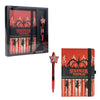 Set de papelería Stranger Things con cuaderno y bolígrafo en rojo y negro