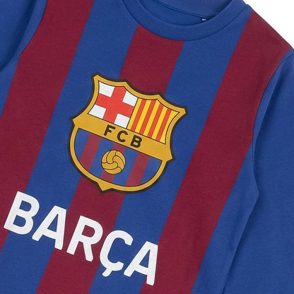 Pijama infantil azul y granate del F.C. Barcelona con camiseta de manga larga y pantalón largo - 4
