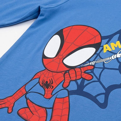 Pijama infantil Spider-Man Marvel azul y rojo de manga larga - 4