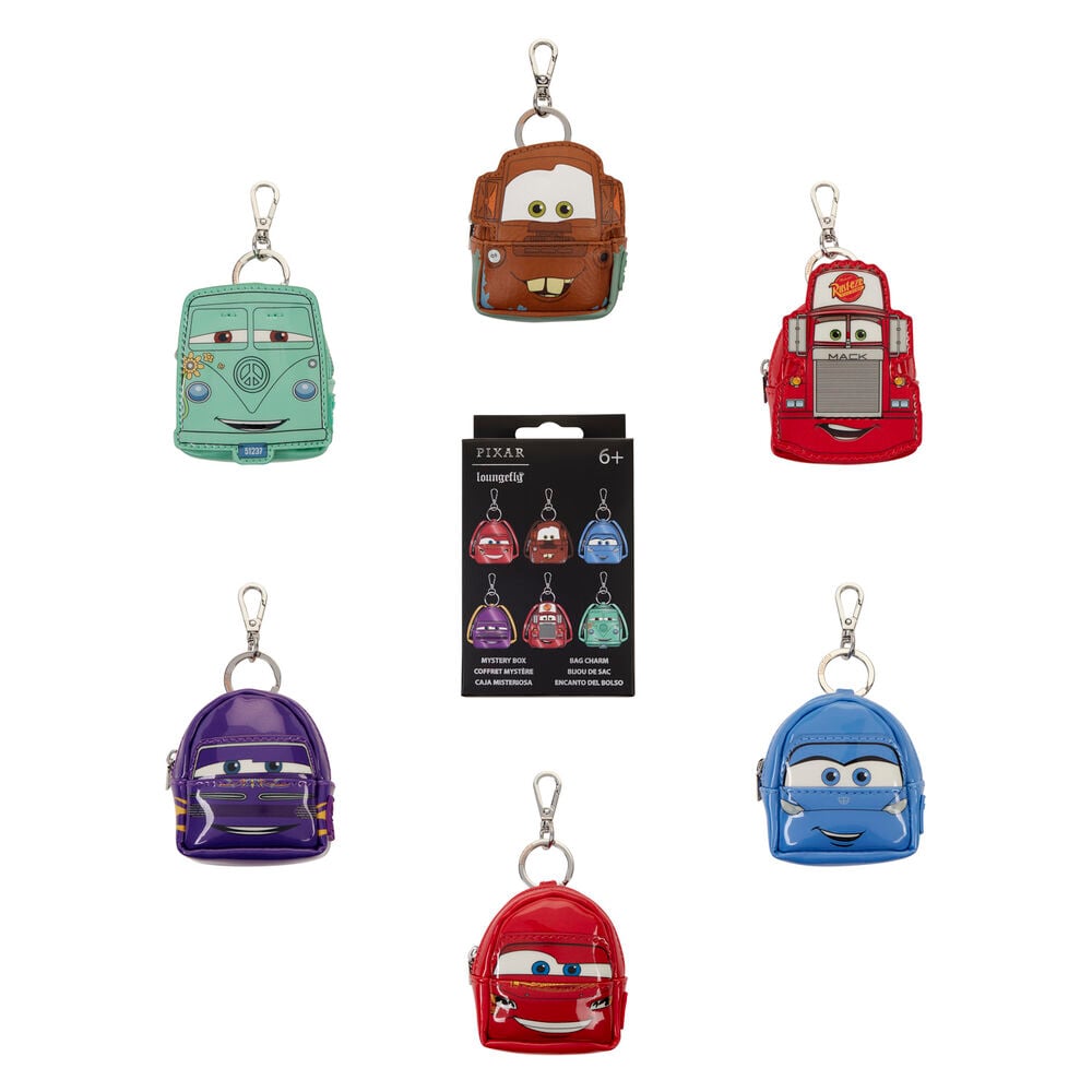 Llavero mini mochila Loungefly de Cars Disney Pixar en diseño surtido
