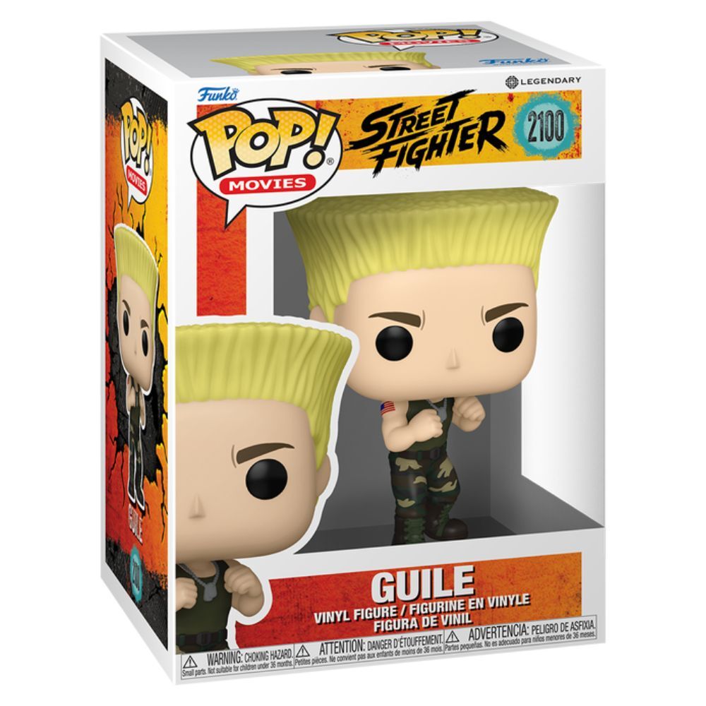 Figura Funko Pop de Guile de Street Fighter en caja