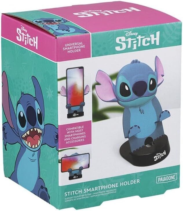 Soporte para smartphone con figura de Stitch Disney sobre base negra - 6