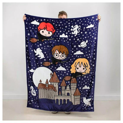 Cojín manta 2 en 1 de Harry Potter con diseño de Hogwarts - 5