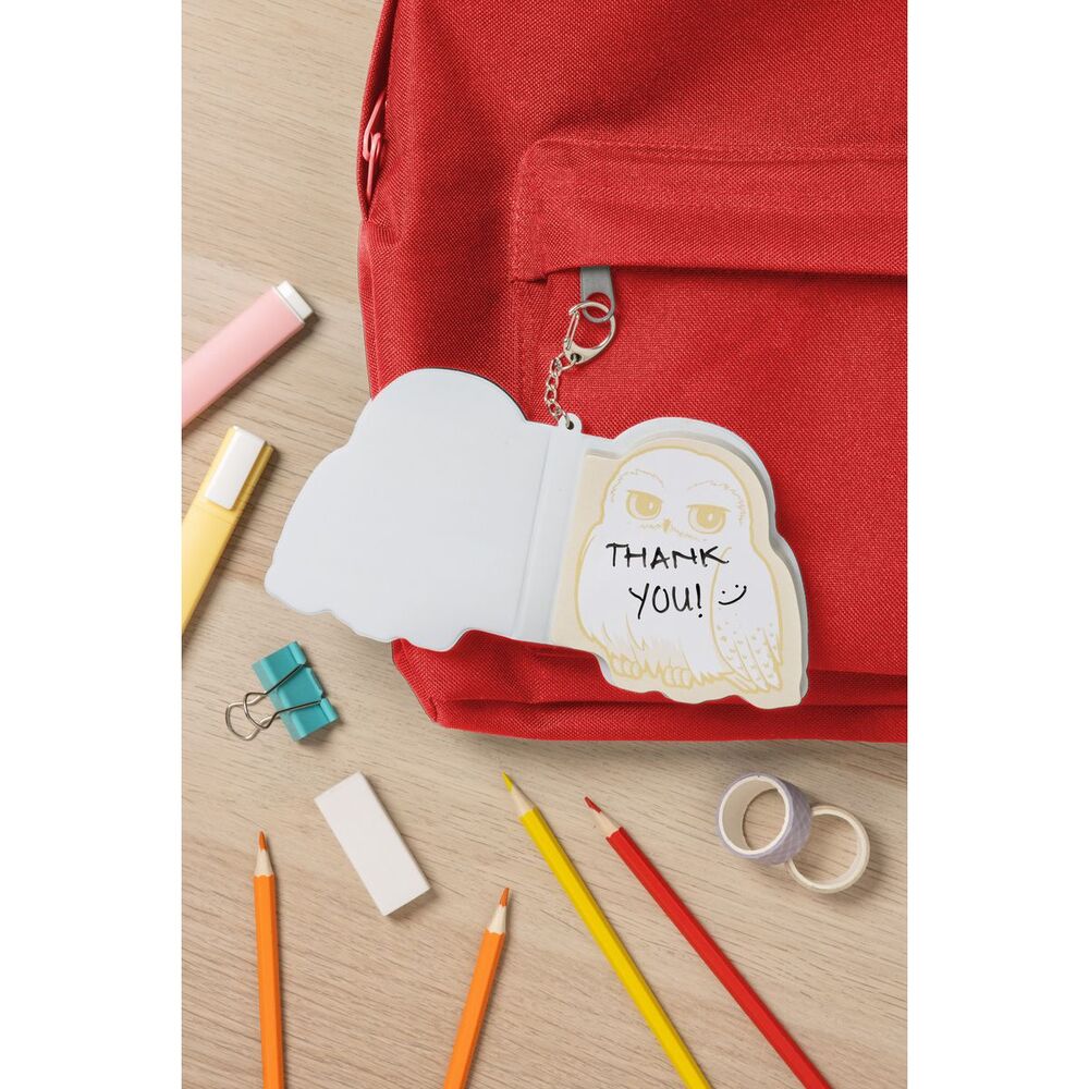 Libreta mini de peluche con diseño de Hedwig y llavero de Harry Potter - 3