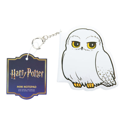 Libreta mini de peluche con diseño de Hedwig y llavero de Harry Potter