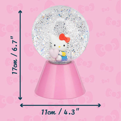 Lámpara LED de Hello Kitty con purpurina y base rosa - 4