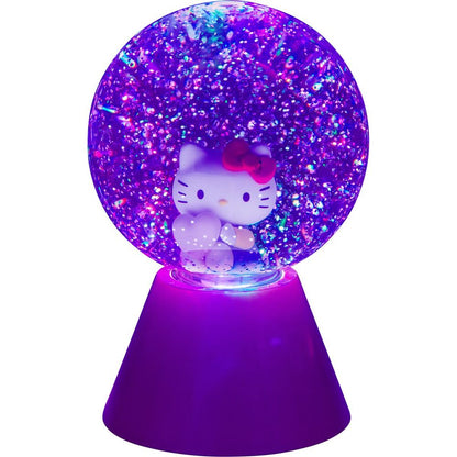 Lámpara LED de Hello Kitty con purpurina y base rosa - 6