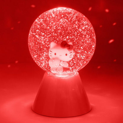 Lámpara LED de Hello Kitty con purpurina y base rosa - 14