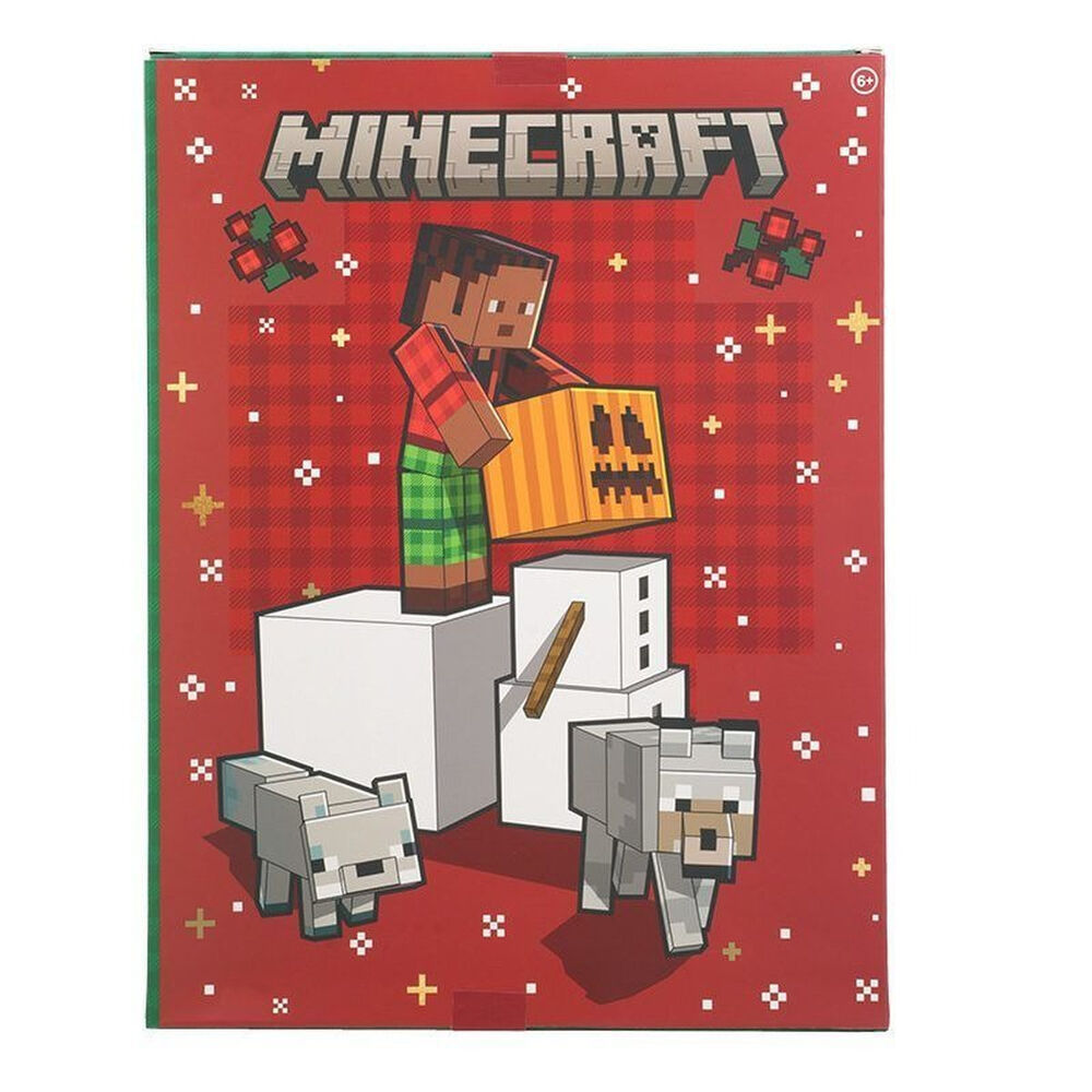 Calendario de adviento de papelería Minecraft PALADONE desplegado - 2