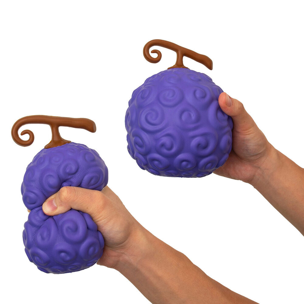 Lámpara squishy morada con forma de Fruta Gomu Gomu de One Piece