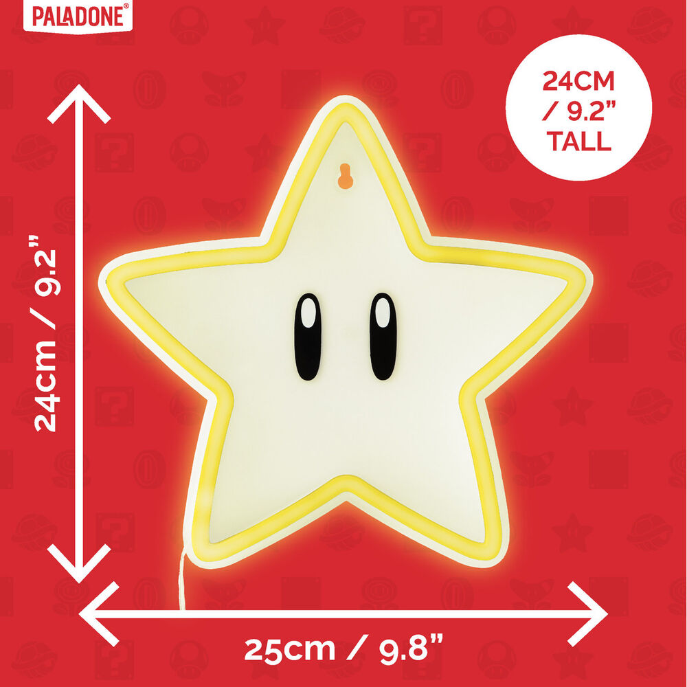 Lámpara LED de pared con forma de Super Estrella de Super Mario Bros - 7