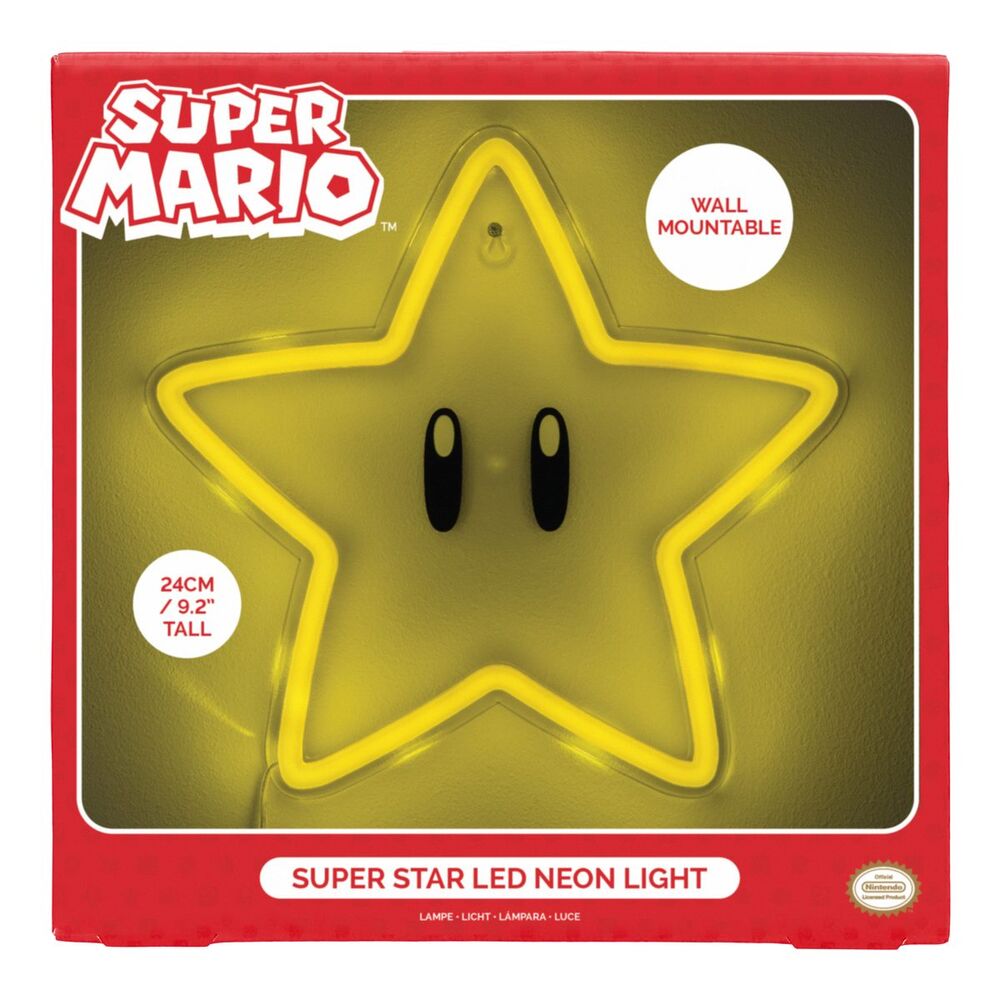 Lámpara LED de pared con forma de Super Estrella de Super Mario Bros - 8