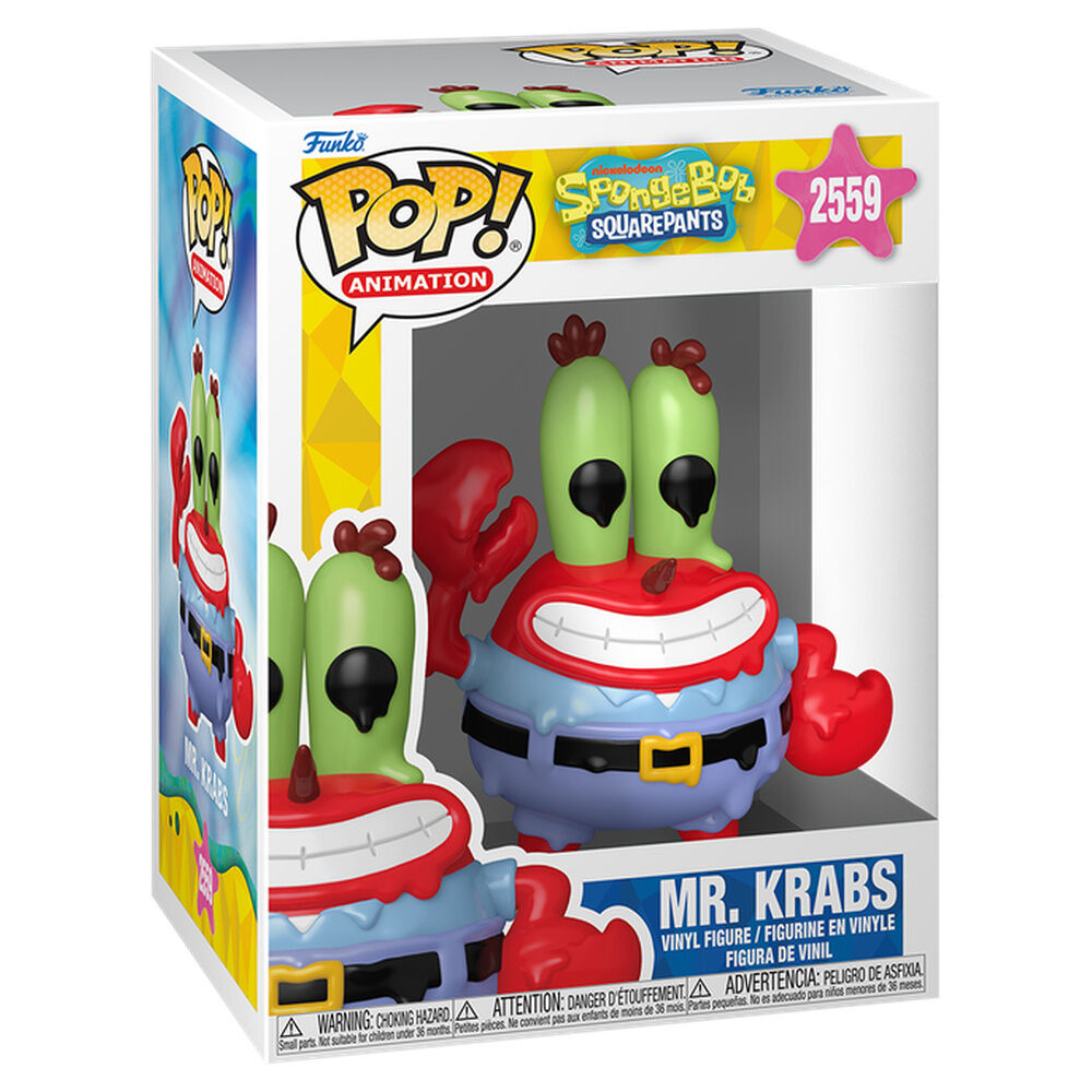 Figura Funko POP! de Mr. Krabs de Bob Esponja en su caja