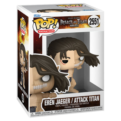 Figura Funko POP! Eren Jaeger como Attack Titan en caja