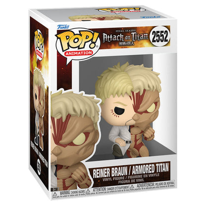Figura Funko POP! de Reiner Braun como Armored Titan en caja