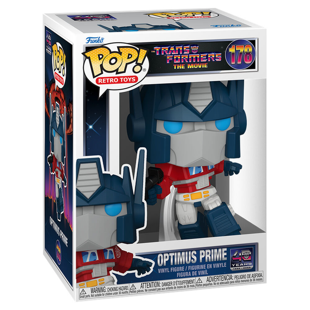 Figura Funko POP! de Optimus Prime en caja ilustrada