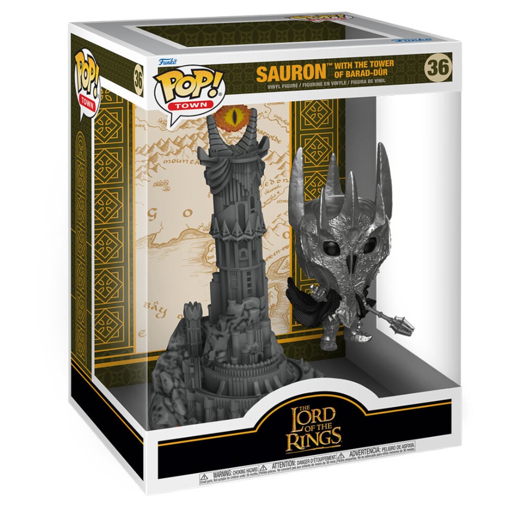 Figura Funko POP! Town de Sauron con la torre de Barad-dûr