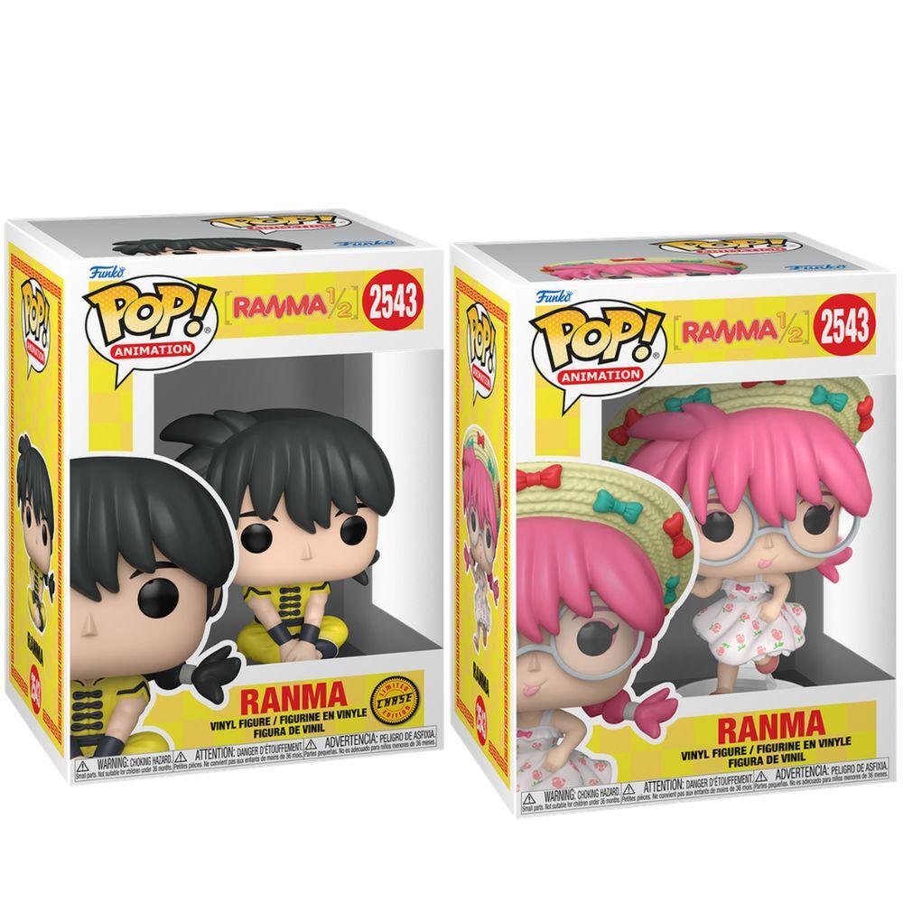 Figuras Funko POP! de Ranma 1/2 en caja, modelo regular y variante Chase