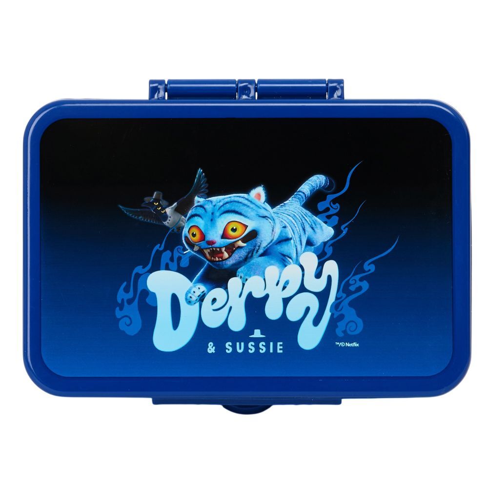 Fiambrera azul Derpy de KPop Demon Hunters con 3 compartimentos