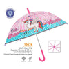 Paraguas manual PERLETTI con cúpula transparente y diseño de unicornio