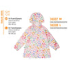 Chubasquero infantil PERLETTI Fresas estampado floral con capucha