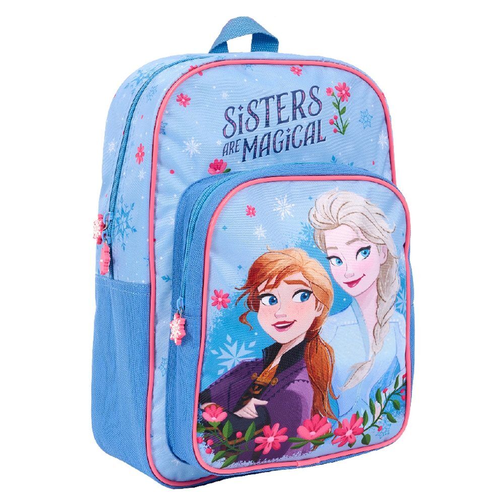 Mochila azul Frozen Disney con Elsa y Anna