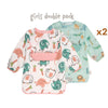 Set de dos delantales infantiles impermeables PERLETTI con mangas largas y bolsillo