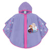 Chubasquero infantil Frozen lila con capucha, Anna y Elsa