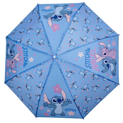 Paraguas plegable azul de Stitch Disney con funda - 3