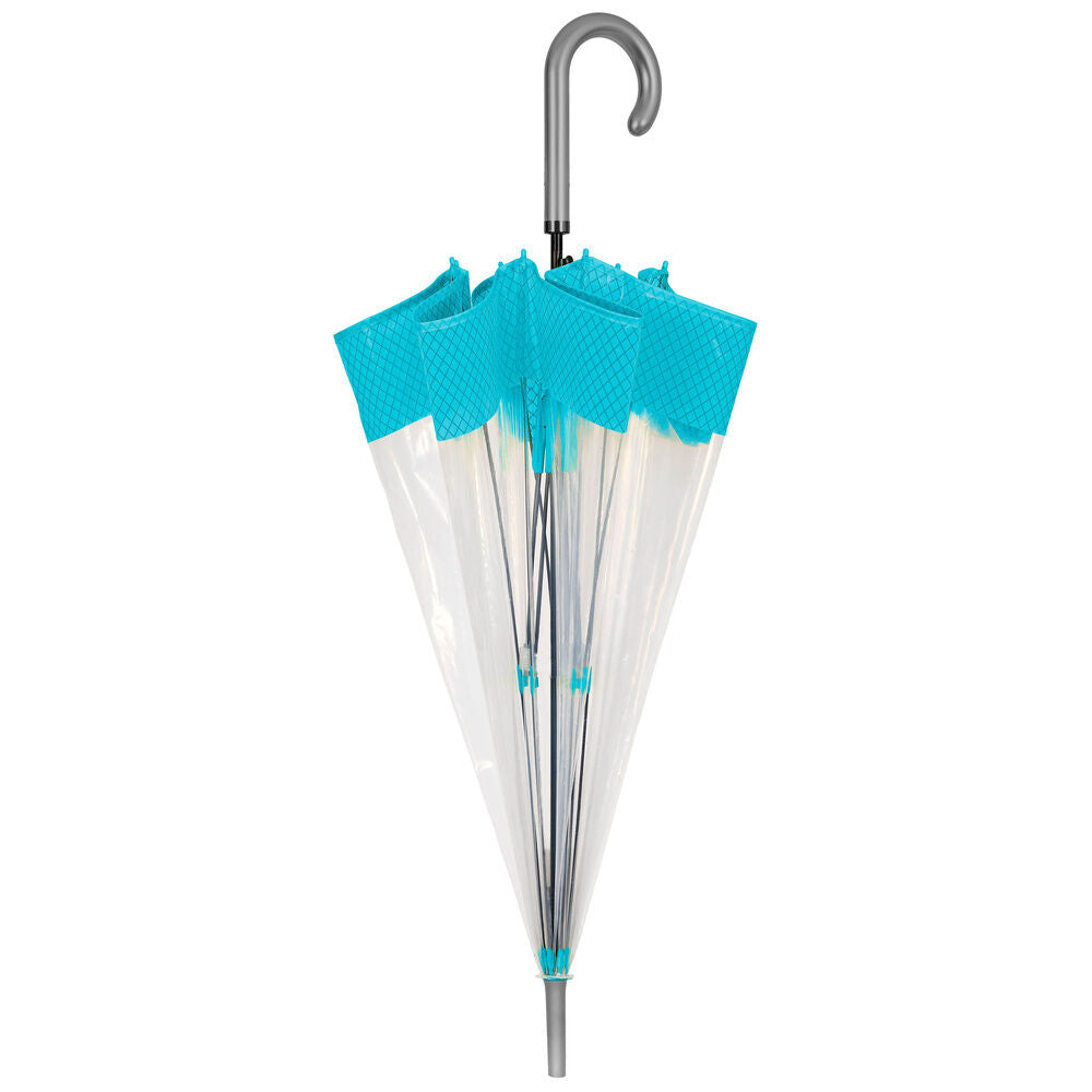 Paraguas automático PERLETTI transparente con ribete flúor surtido - 6
