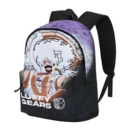 Mochila negra de One Piece con ilustración de Luffy Gear 5 - 3
