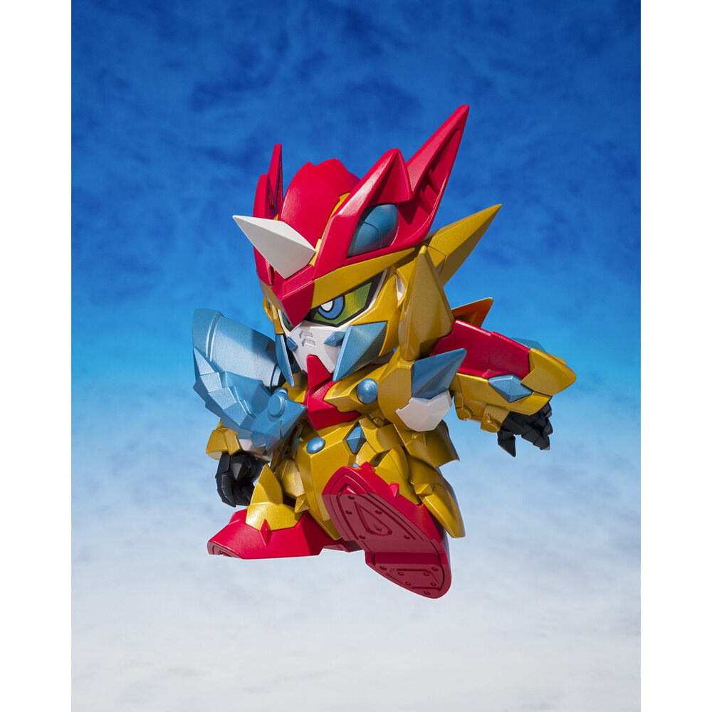 Figura Holy Dragon Knight Zero Gundam SD Gundam con armadura dorada, roja y azul - 3