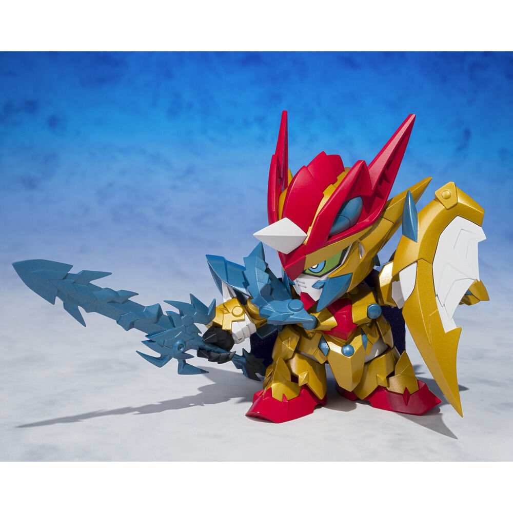 Figura Holy Dragon Knight Zero Gundam SD Gundam con armadura dorada, roja y azul - 4