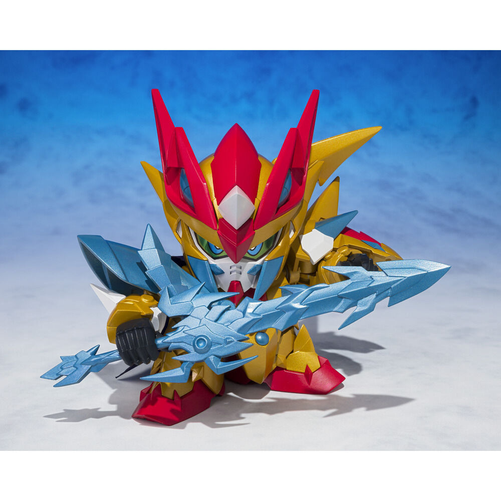 Figura Holy Dragon Knight Zero Gundam SD Gundam con armadura dorada, roja y azul - 7