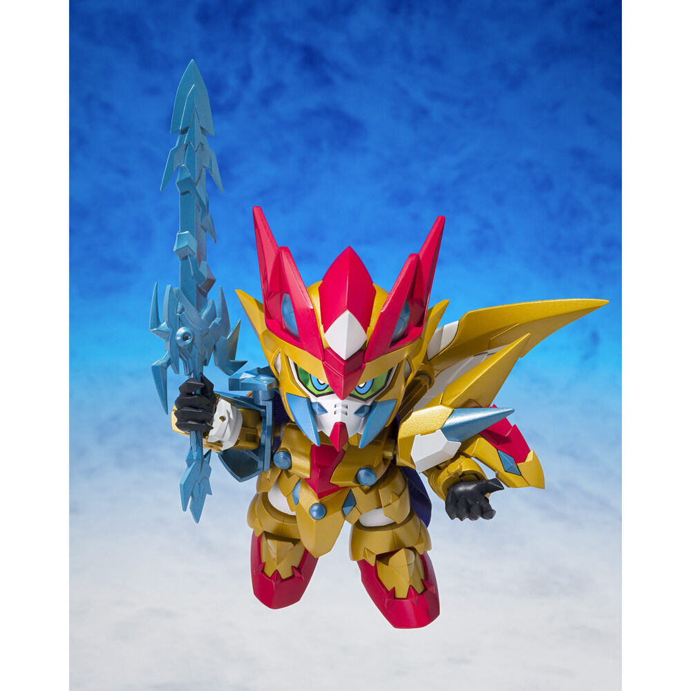 Figura Holy Dragon Knight Zero Gundam SD Gundam con armadura dorada, roja y azul - 8