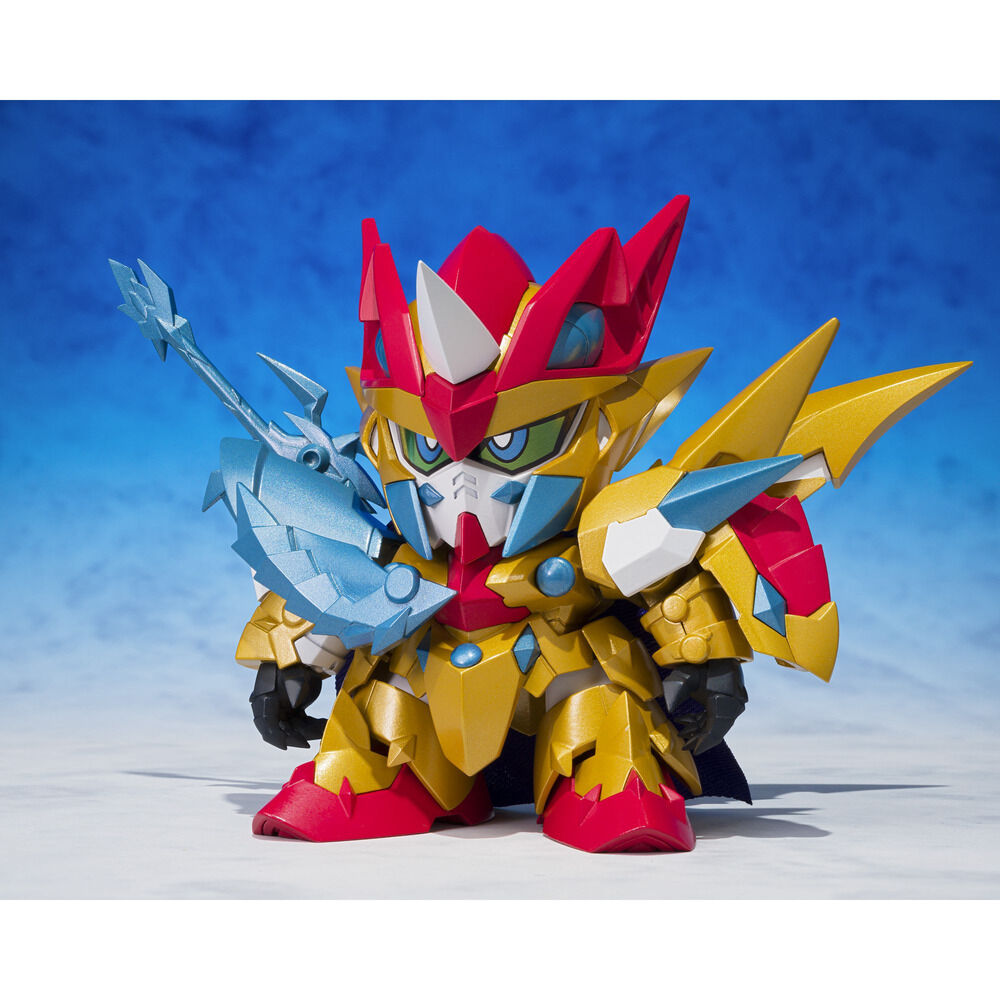 Figura Holy Dragon Knight Zero Gundam SD Gundam con armadura dorada, roja y azul - 9