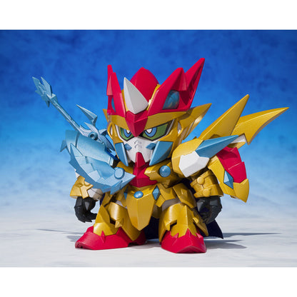 Figura Holy Dragon Knight Zero Gundam SD Gundam con armadura dorada, roja y azul - 9