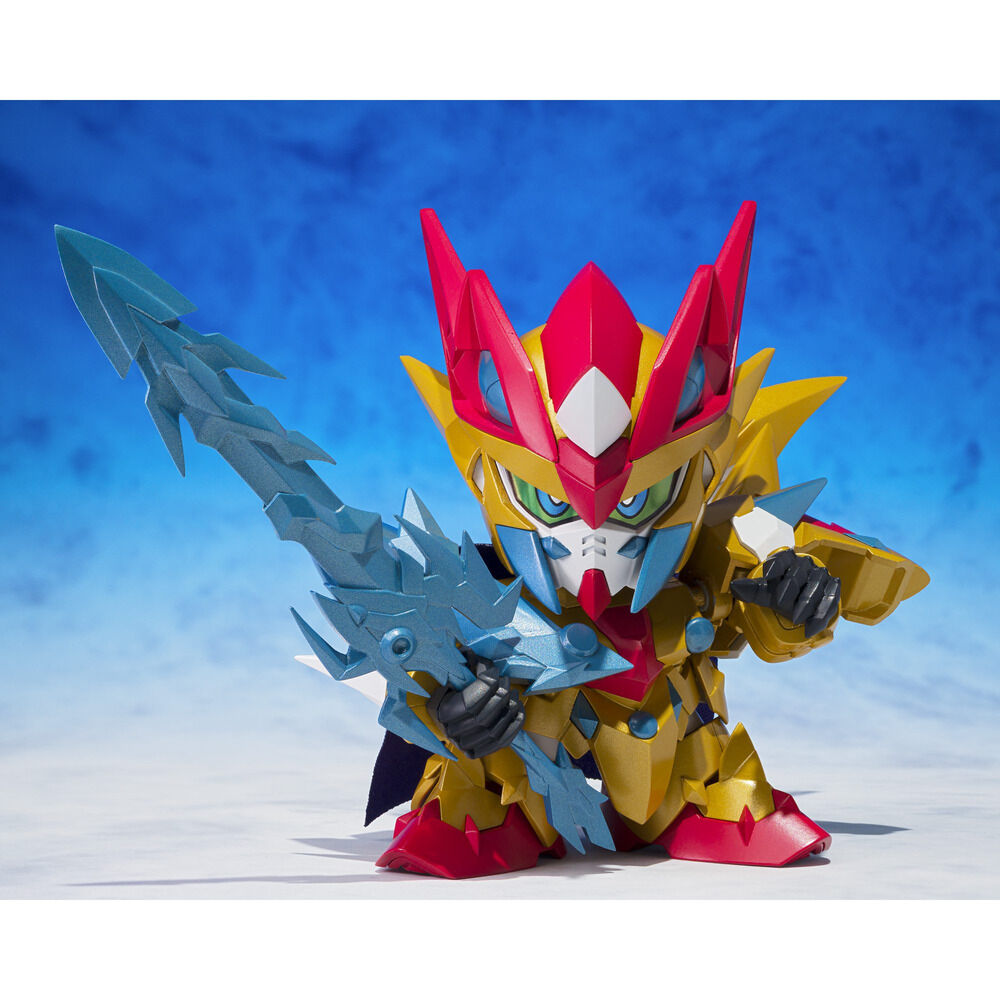 Figura Holy Dragon Knight Zero Gundam SD Gundam con armadura dorada, roja y azul - 10