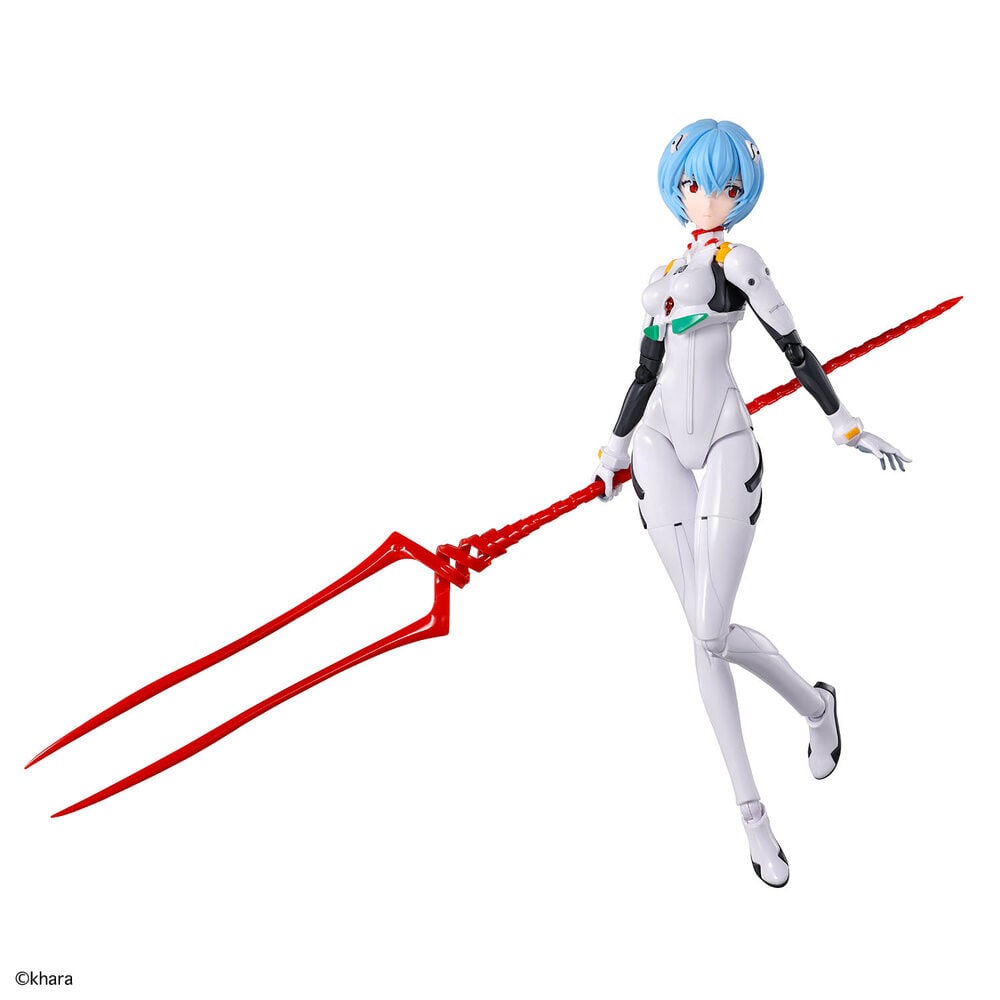 Maqueta 30MP de Rei Ayanami con Plugsuit de Evangelion y lanza roja
