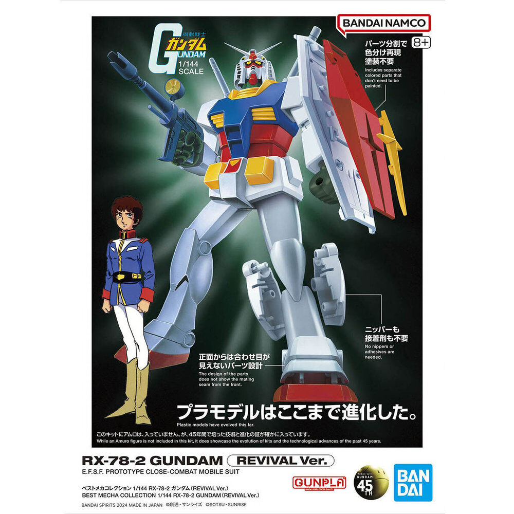 Maqueta 1/144 RX-78-2 Gundam Revival Ver. con escudo y rifle - 2