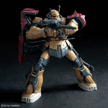 Maqueta HG 1/144 MS-06F Zaku II Type F Solari en tonos arena y rojo - 2