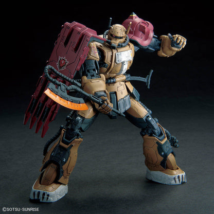 Maqueta HG 1/144 MS-06F Zaku II Type F Solari en tonos arena y rojo - 3