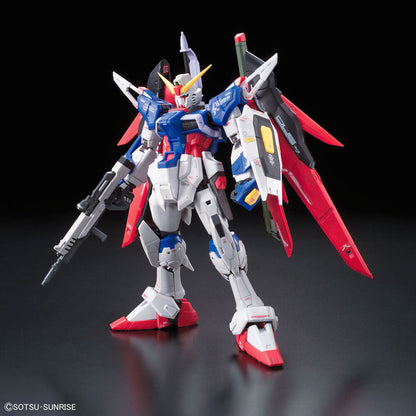 Maqueta RG 1/144 Destiny Gundam de BANDAI HOBBY en rojo, blanco y azul - 9