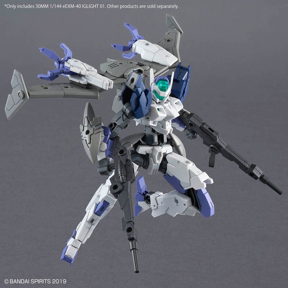 Maqueta 30MM eEXM-40 Iglight 01 en blanco, gris y azul