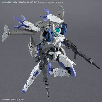 Maqueta 30MM eEXM-40 Iglight 01 en blanco, gris y azul