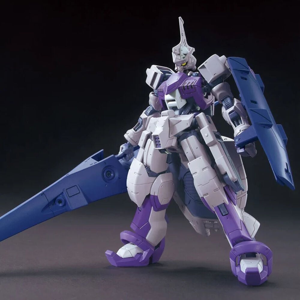 Maqueta Gundam Kimaris Trooper HG 1/144 en blanco, morado y azul
