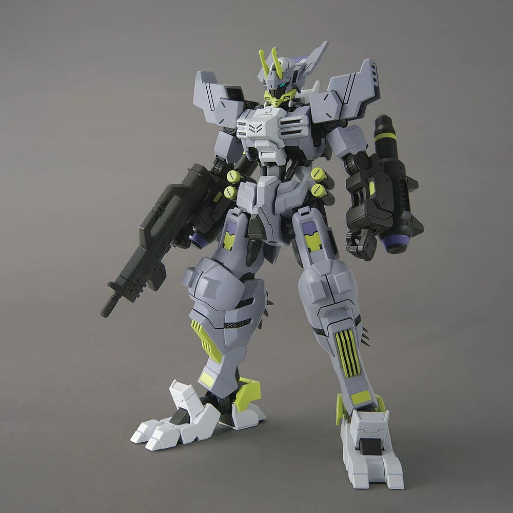 Maqueta HG 1/144 Gundam Asmoday de BANDAI HOBBY en gris, blanco y verde